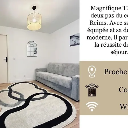 4 Clairmarais T2 Chic Et Cocooning Proche Centre Lägenhet