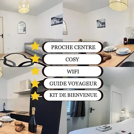 Lägenhet 4 Clairmarais T2 Chic Et Cocooning Proche Centre Reims