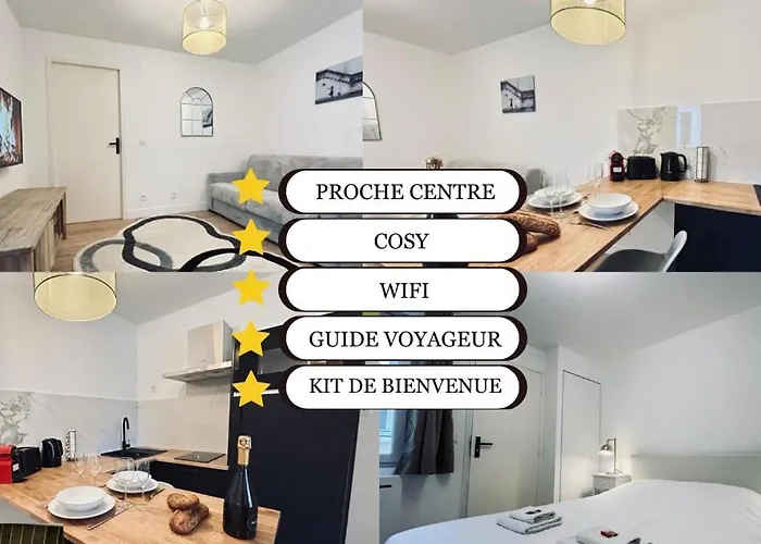 Apartment 4 Clairmarais T2 Chic Et Cocooning Proche Centre Reims